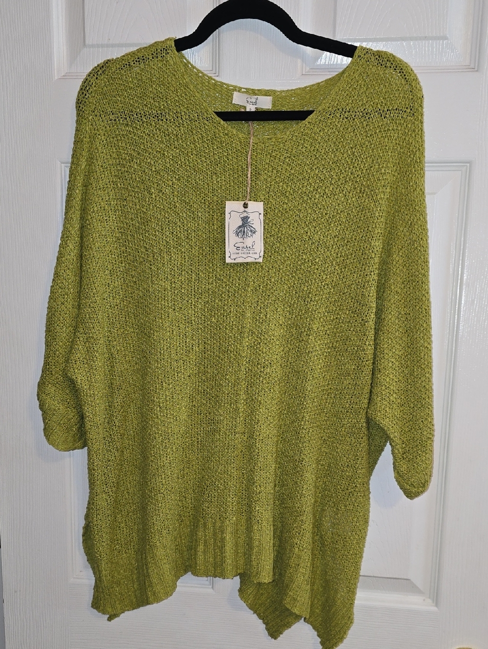 easel Olive Green Scoop-Neck Knit‎ Sweater